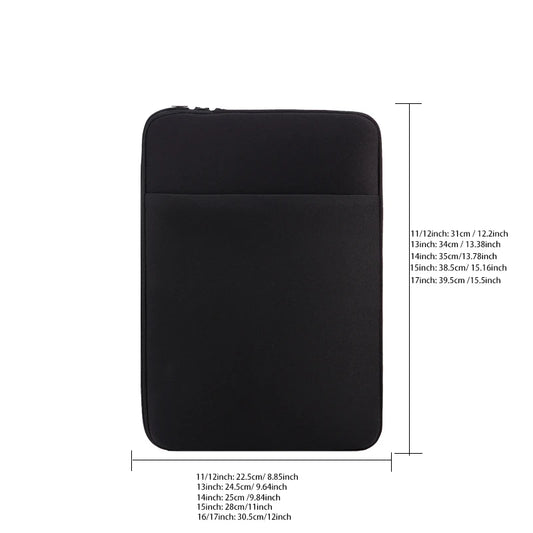Protective Computer Sleeve with Front Pocket for Power Bank, Multifunctional Laptop Bag