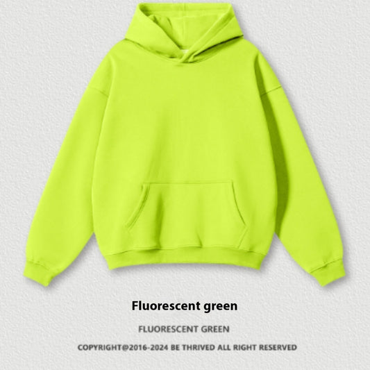 Solid Color Casual Loose Plus Size Thick Hoodie