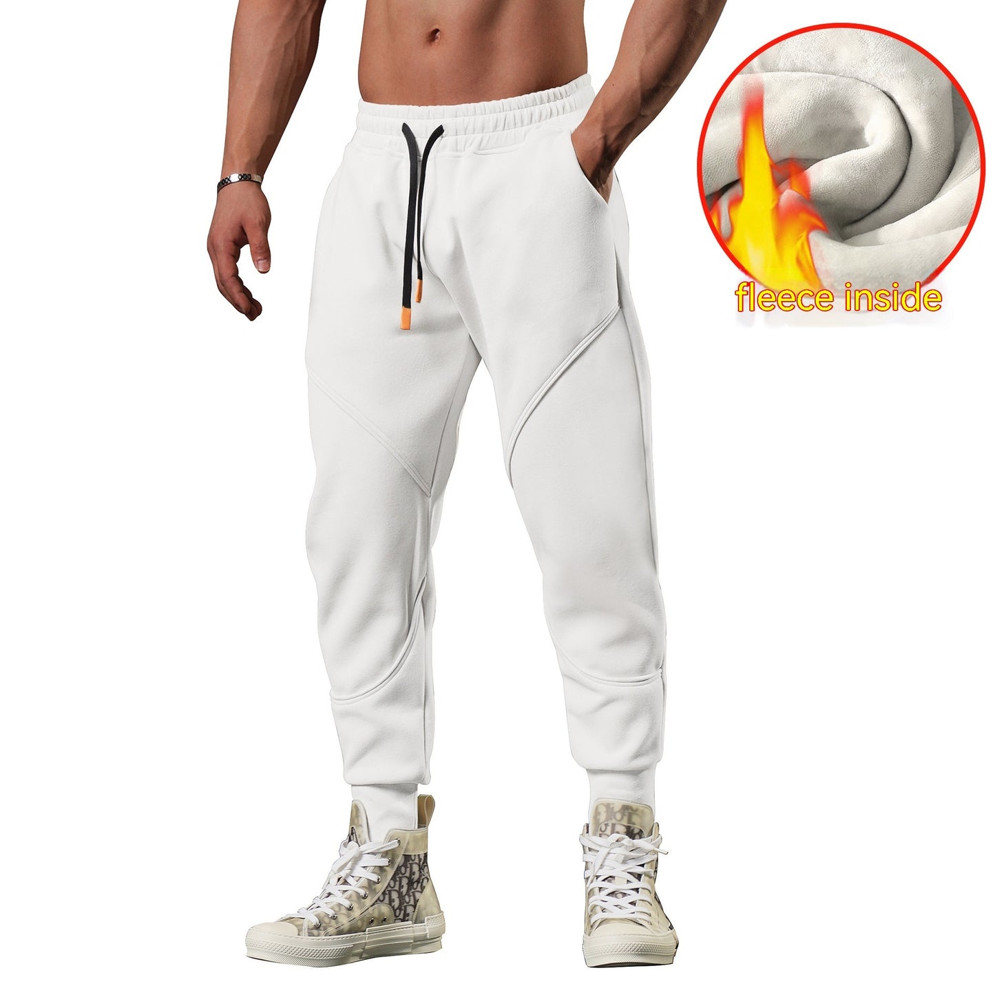 🥶🔥 Men’s Warm Outdoor Track Sweatpants – Loose Tapered Leisure Joggers