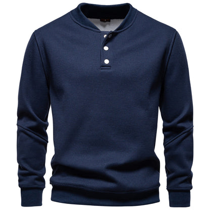 New Fleece-lined Men's Round Neck Sweatshirt