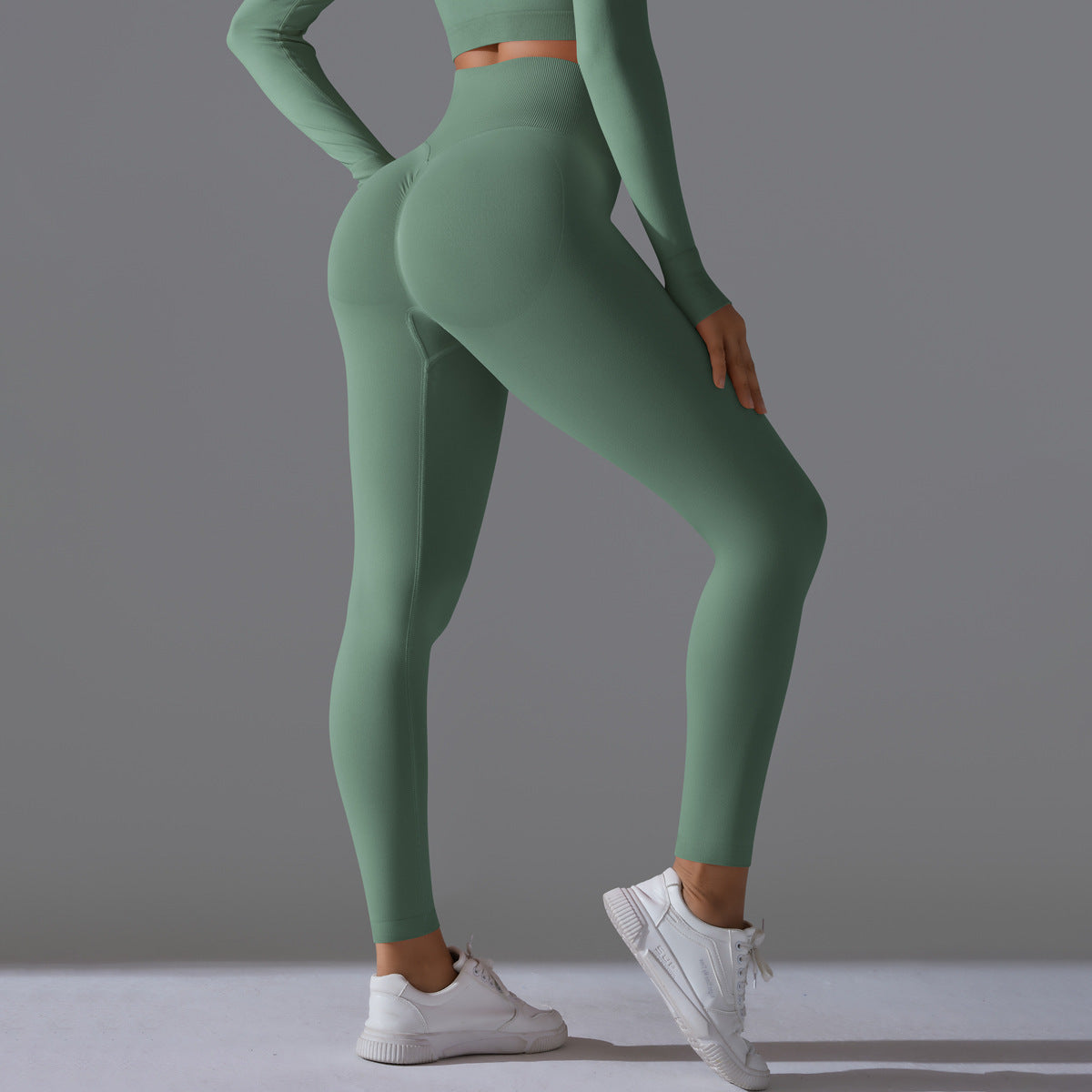 Seamless High-Waisted Yoga Pants – Nude Feel Slim Fit Leggings for Women’s Fitness & Workout