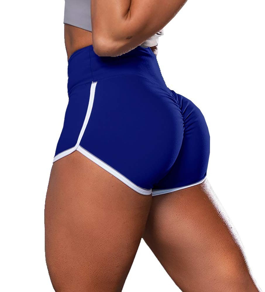 🍑 Sexy High Waist Sports Running Shorts – Solid Color, Tight Fit, Hip-Lifting Activewear for Women