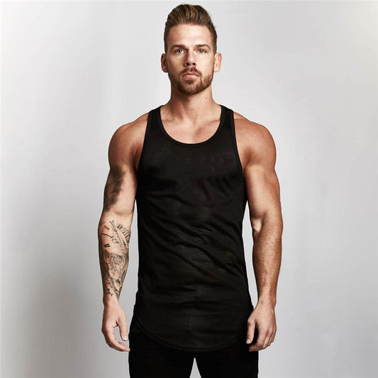 Men’s Gym Tank Top Sportswear Vest – Lightweight, Breathable Workout Shirt for Fitness & Training