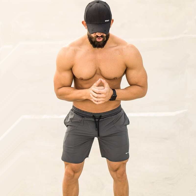 Men’s Fitness Gym Shorts – Loose Fit Bodybuilding Joggers, Quick-Dry Summer Workout and Beach Casual Sweatpants