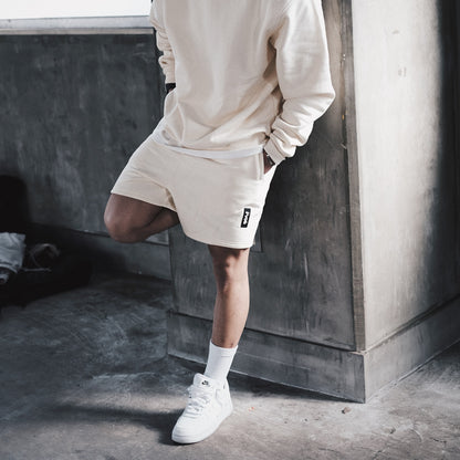 Men’s Solid Color Loose Bottom Crotch Shorts – Comfortable Casual Relaxed Fit Shorts