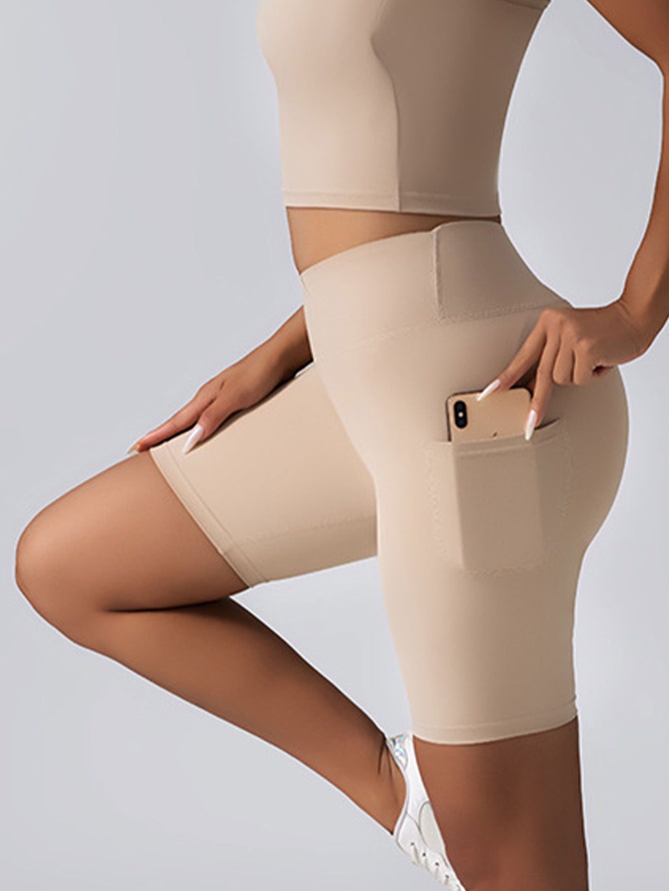 Biker Shorts for Women – Tummy Control, No Seam, High Waist Yoga Gym Workout Running Volleyball Shorts with Pockets