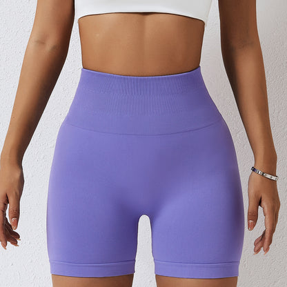 🍑 Seamless High Waist Yoga Shorts – European & U.S. Style with Hip-Lifting Fit