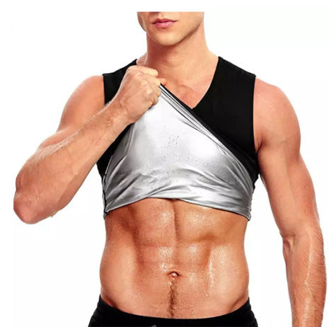 Men’s Sweat Shaper Corset Vest – Heat Trapping Body Shaper Shirt for Weight Loss & Workout Compression