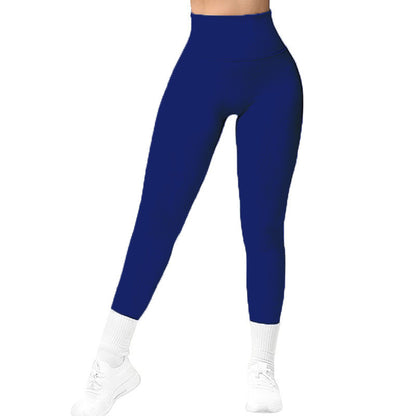 High Waist Seamless Leggings for Women – Threaded Knitted Slimming Yoga & Fitness Pants