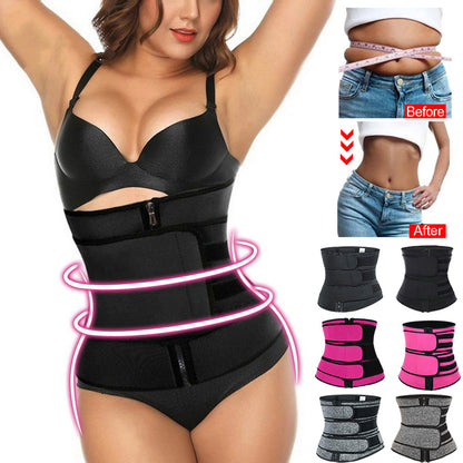 🔥 Women’s Tummy Sweat Shapewear Bodysuit – Waist Trainer Corset with 2-3 Slimming Belts for Workout & Daily Wear