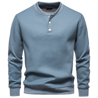 New Fleece-lined Men's Round Neck Sweatshirt