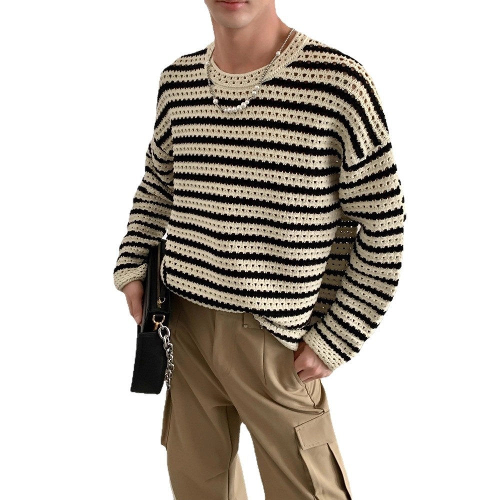 Men's Lazy Style High-end Long Sleeve Design Sweater