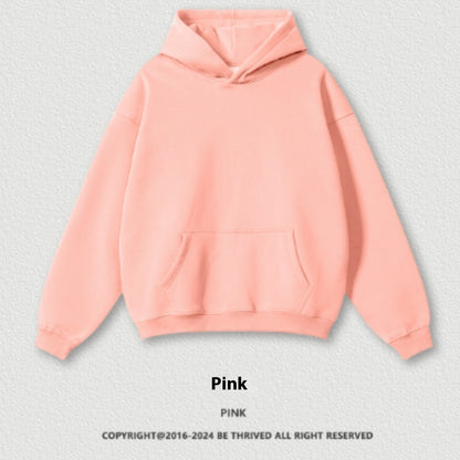 Solid Color Casual Loose Plus Size Thick Hoodie