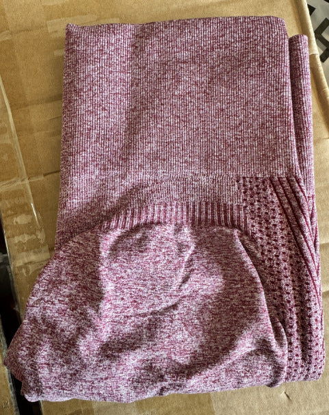 High Waist Seamless Yoga Pants for Women – Butt Lifting Leggings with Dot & Stripe Print for Fitness, Running & Gym