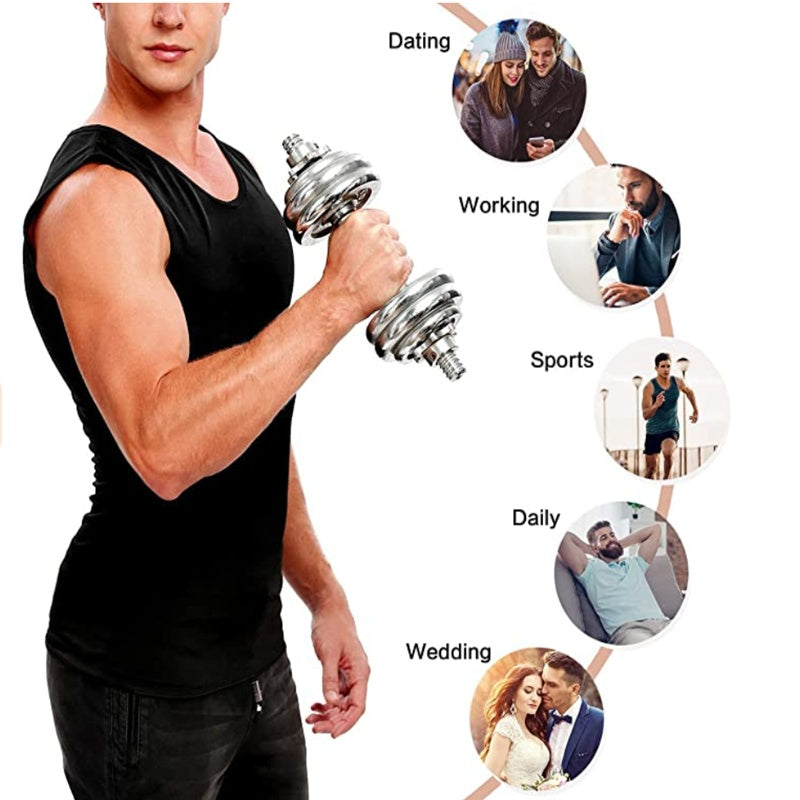 Men’s Sweat Shaper Corset Vest – Heat Trapping Body Shaper Shirt for Weight Loss & Workout Compression