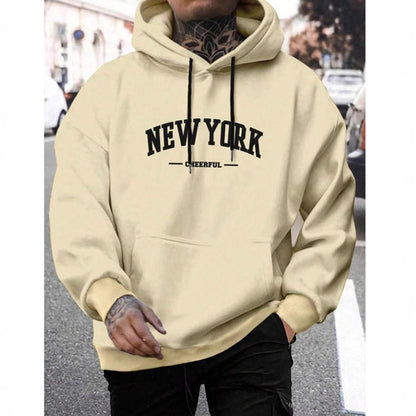 Men's Casual American-style Retro Loose Hooded Sweater