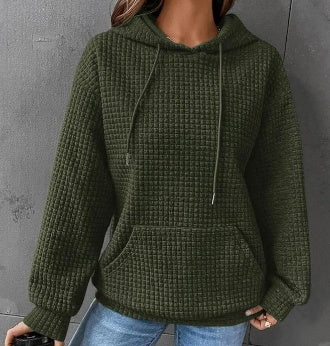 Women's Loose Casual Long-Sleeved Sweater – Solid Color Knit Pullover for Fall & Winter