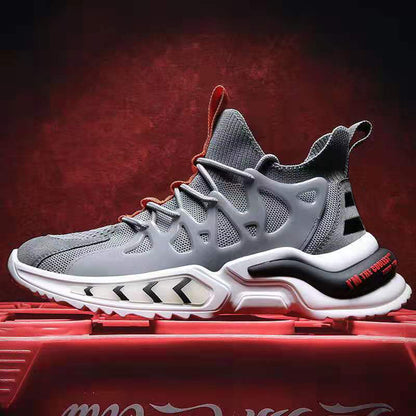 Men’s Fashion Black Sneakers – Non-Slip Gym Running Sports Shoes for Comfort and Performance