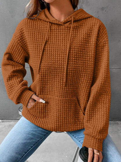 Women's Loose Casual Long-Sleeved Sweater – Solid Color Knit Pullover for Fall & Winter