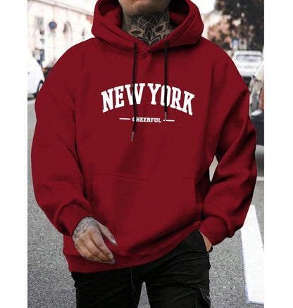 Men's Casual American-style Retro Loose Hooded Sweater