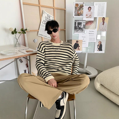 Men's Lazy Style High-end Long Sleeve Design Sweater