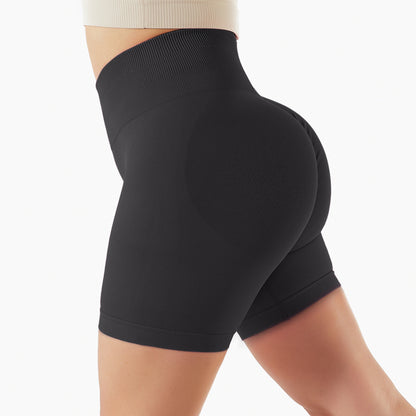 🍑 Seamless High Waist Yoga Shorts – European & U.S. Style with Hip-Lifting Fit