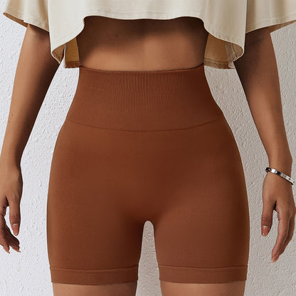 🍑 Seamless High Waist Yoga Shorts – European & U.S. Style with Hip-Lifting Fit