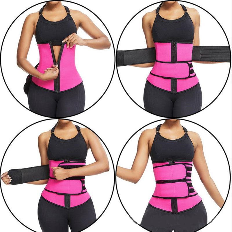 🔥 Women’s Tummy Sweat Shapewear Bodysuit – Waist Trainer Corset with 2-3 Slimming Belts for Workout & Daily Wear