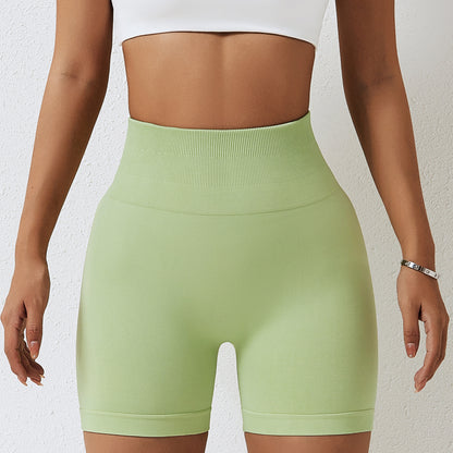 🍑 Seamless High Waist Yoga Shorts – European & U.S. Style with Hip-Lifting Fit