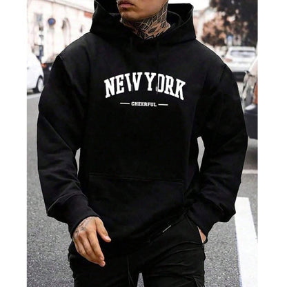 Men's Casual American-style Retro Loose Hooded Sweater