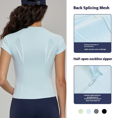 🧘‍♀️ Women’s Short-Sleeved Top – Slim Fit, Breathable & High-Grade Summer Activewear