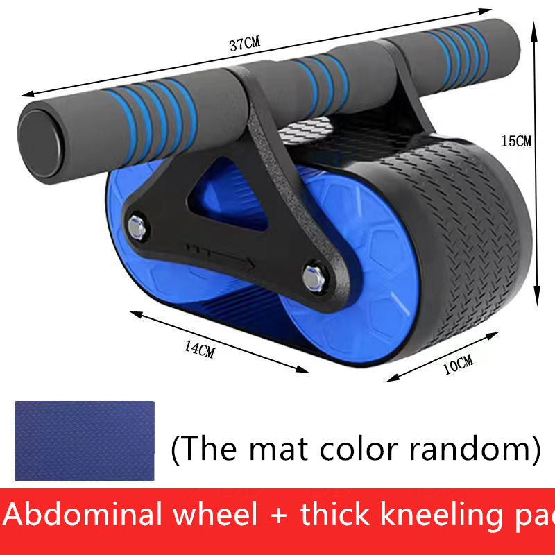 Double Wheel Abdominal Exerciser – Automatic Rebound Ab Wheel Roller for Core, Waist & Full-Body Training