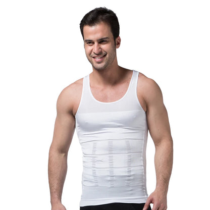 Men's Compression Body Shaper Tank Top - Slimming Vest for Abs, Tummy Control, Gym Workout & Shapewear