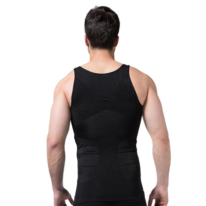 Men's Compression Body Shaper Tank Top - Slimming Vest for Abs, Tummy Control, Gym Workout & Shapewear
