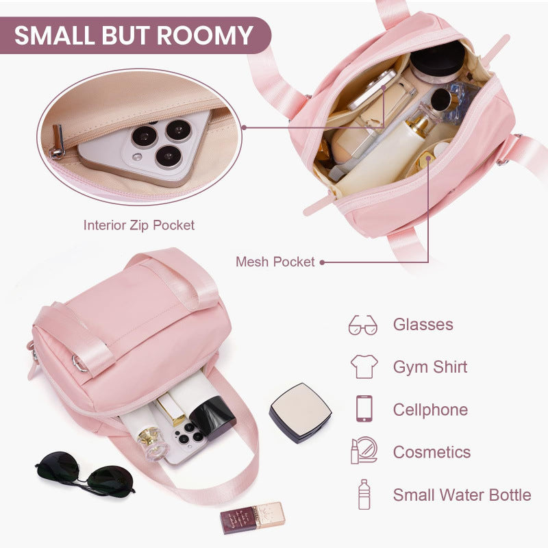 🎀 Fashion Personality Women’s Pink Gym Bag – Lightweight & Stylish