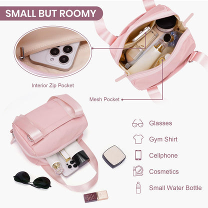 🎀 Fashion Personality Women’s Pink Gym Bag – Lightweight & Stylish