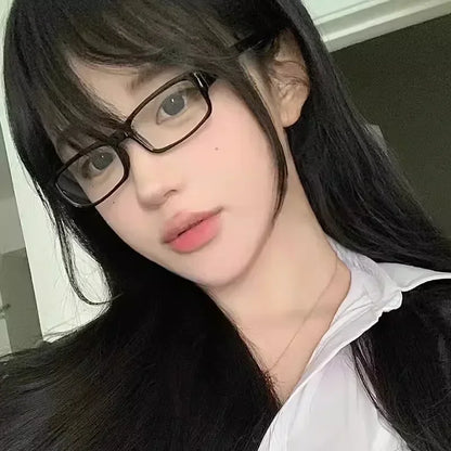Japanese Korean Small Square Frame Glasses Women Retro Harajuku Eyeglasses Clear Reading Spectacle Blue Light Blocking Eyewears