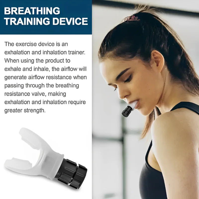 1Pcs Portable Breathing Exercise Device for Lungs | Adjustable Resistance Breath Fitness Exerciser for Endurance & Sports