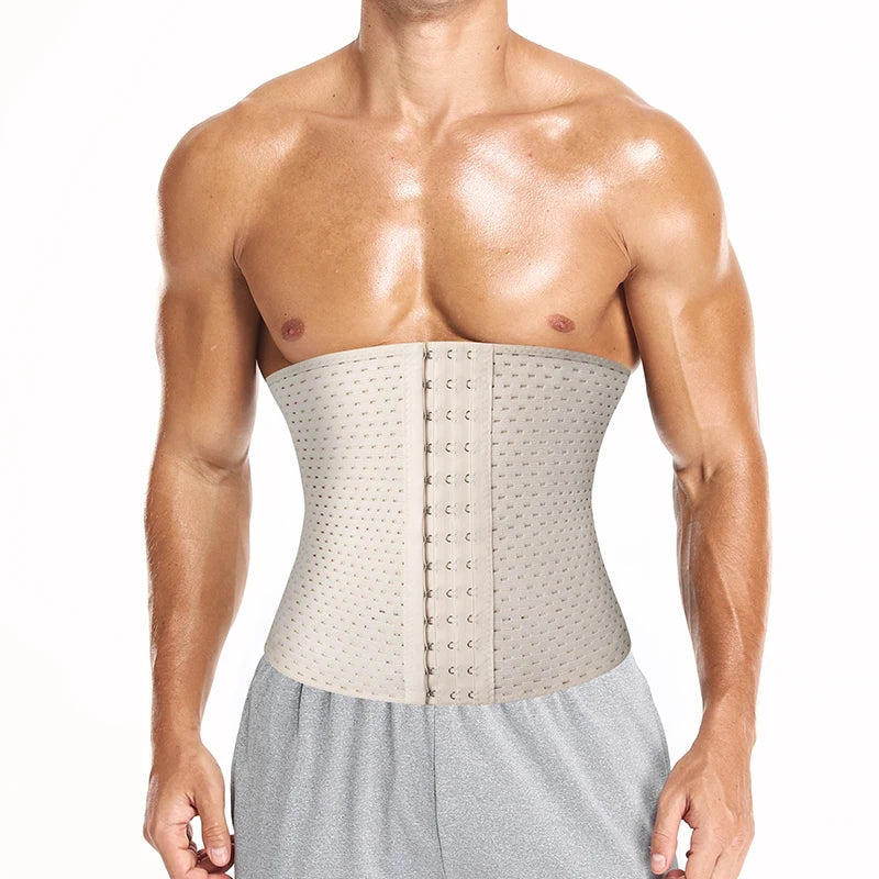 Waist Trainer for Men – Sweat Belt Sauna Trimmer Stomach Wrap, Workout Body Shaper Band, Waist Cincher Corset Belly Strap Shapewear