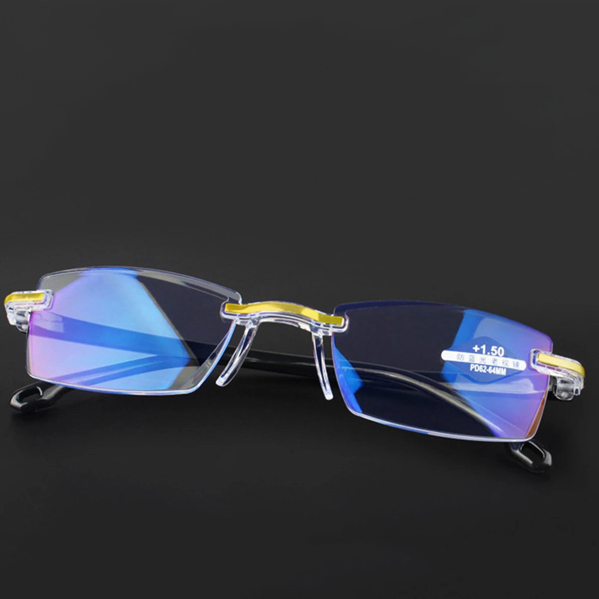 Anti Blue Light Blocking Glasses - Transparent Plastic Frame for Computer and Gaming