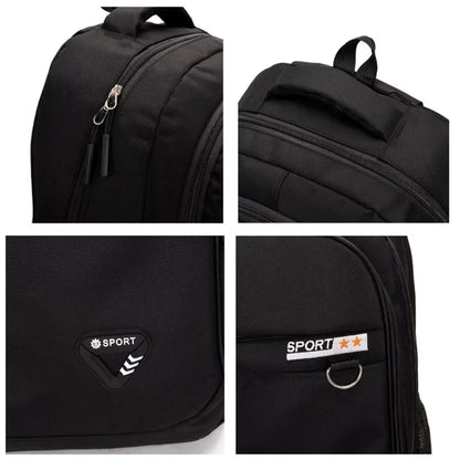 Minimalist Large Capacity Backpack for Men – Waterproof Oxford Commute School Backpack, Business Casual, Multiple Pockets, Travel Bag