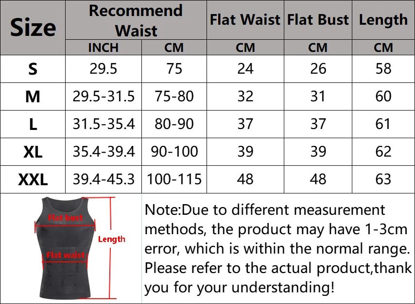 Men's Compression Body Shaper Tank Top - Slimming Vest for Abs, Tummy Control, Gym Workout & Shapewear