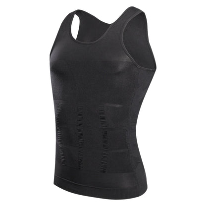 Men's Compression Body Shaper Tank Top - Slimming Vest for Abs, Tummy Control, Gym Workout & Shapewear