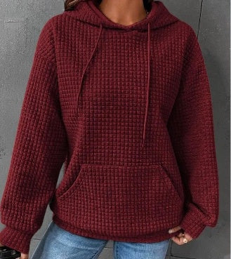 Women's Loose Casual Long-Sleeved Sweater – Solid Color Knit Pullover for Fall & Winter