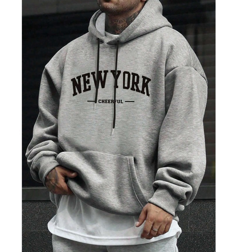 Men's Casual American-style Retro Loose Hooded Sweater