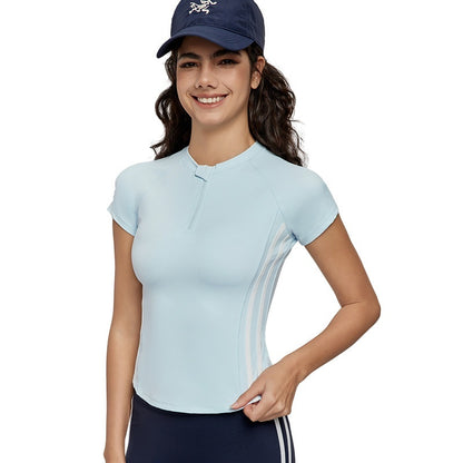 🧘‍♀️ Women’s Short-Sleeved Top – Slim Fit, Breathable & High-Grade Summer Activewear