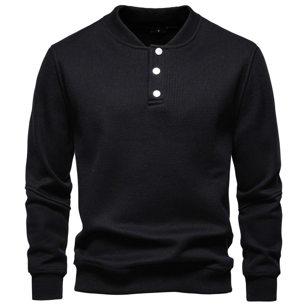 New Fleece-lined Men's Round Neck Sweatshirt
