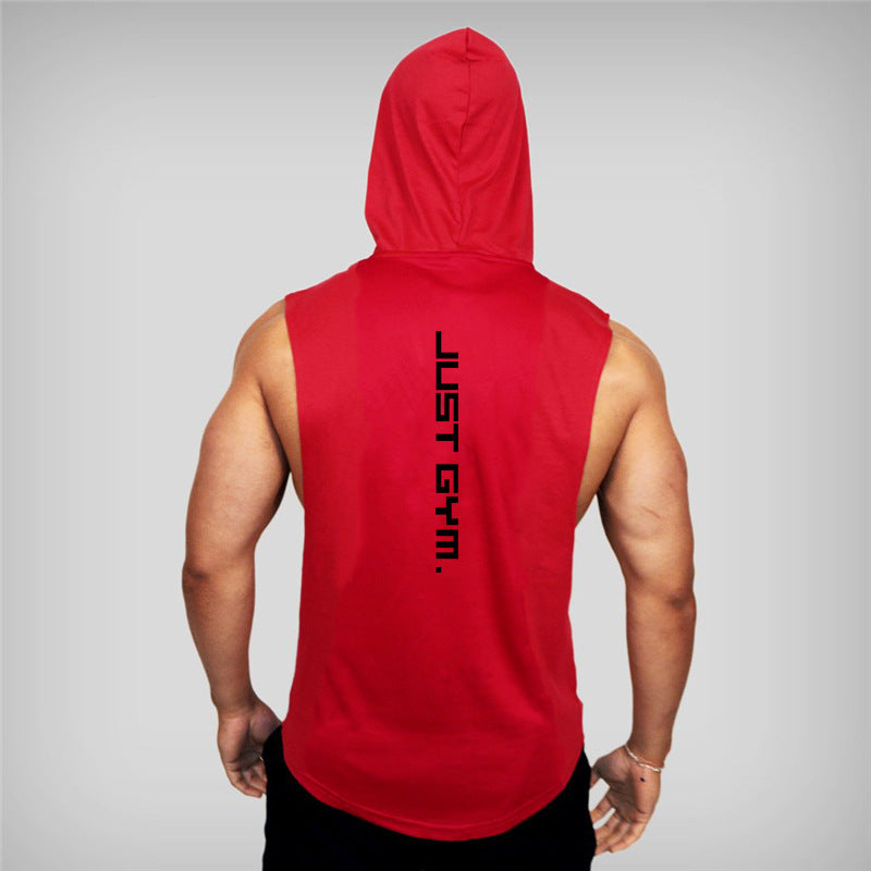 Men’s Hooded Fitness Vest – Loose Fit Gym Tank Top, Lightweight Workout Clothes