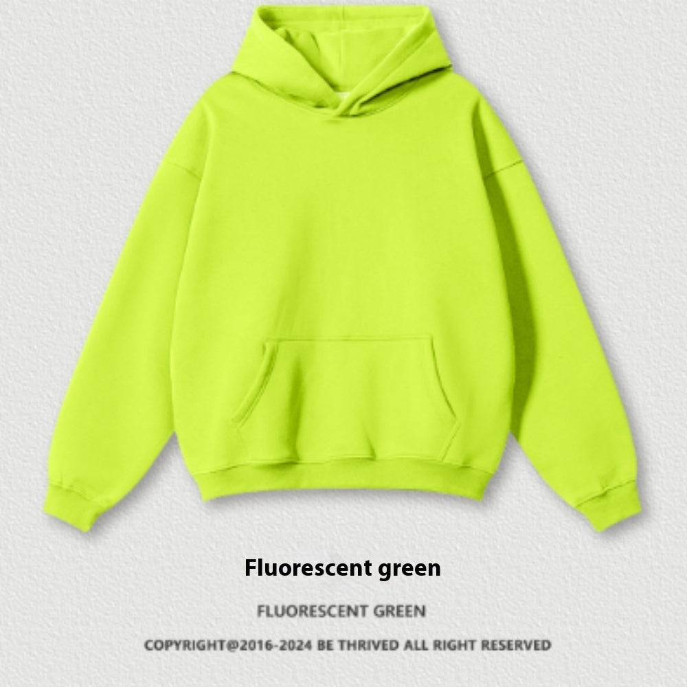 Solid Color Casual Loose Plus Size Thick Hoodie