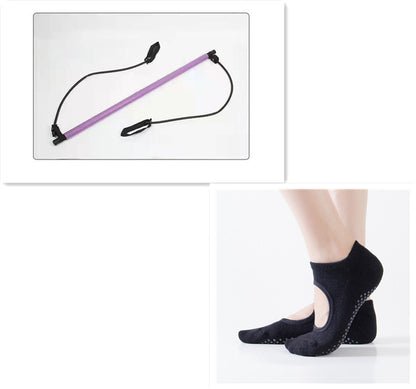 Multifunctional Pilates Stretching Stick – Yoga Puller for Home Fitness, Flexibility & Toning